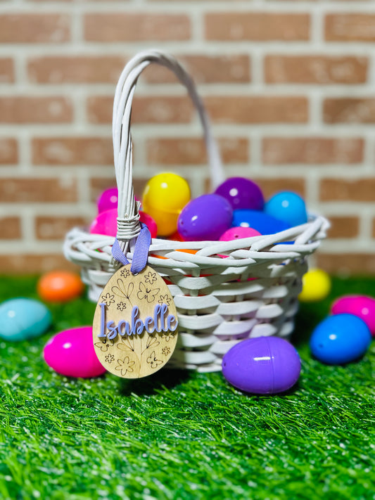 Easter Egg Basket Tag